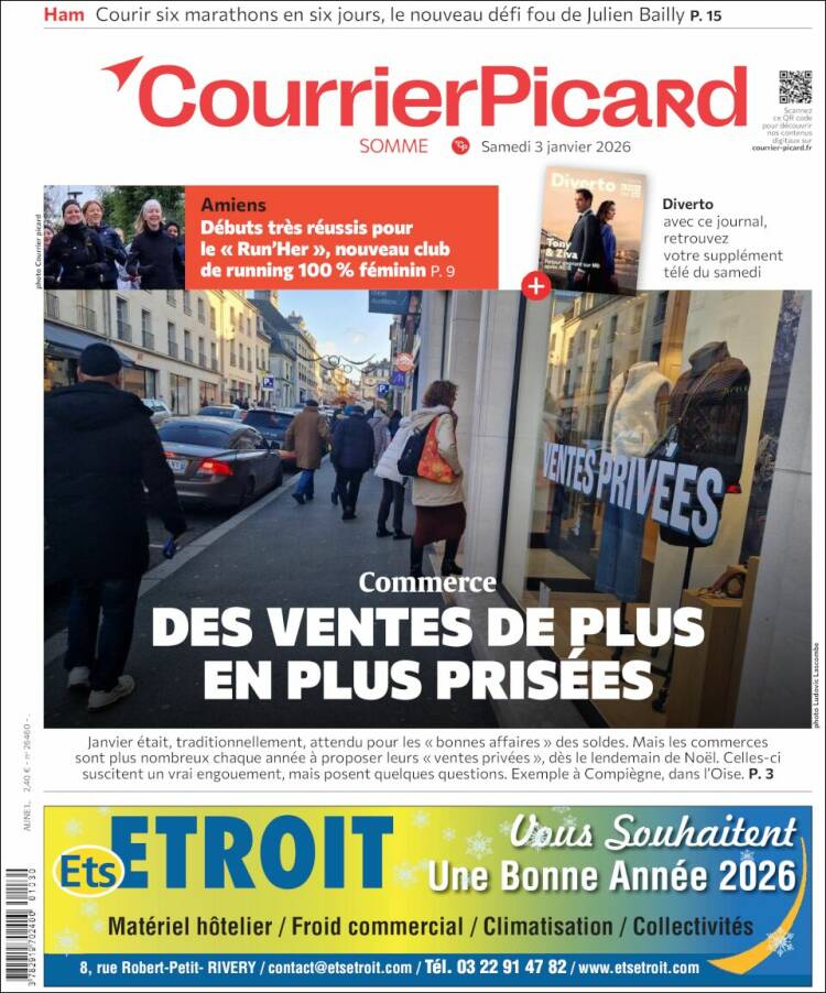 Portada de Courrier Picard (Francia)