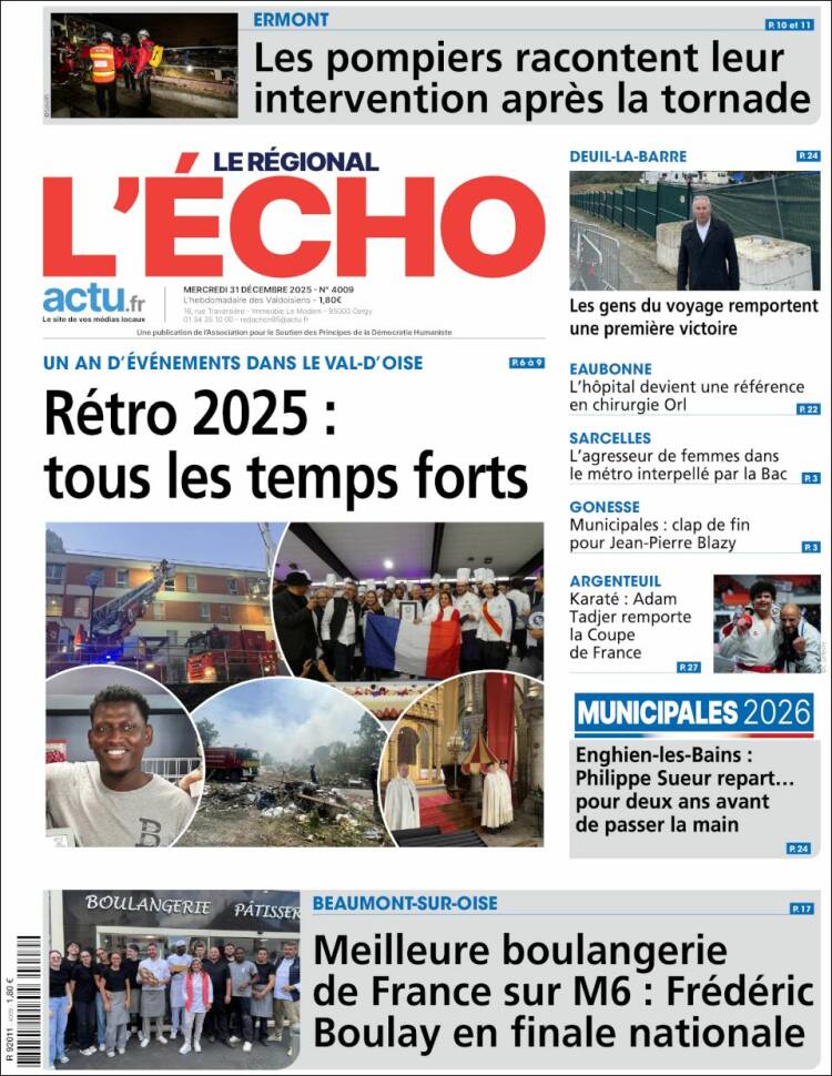 Portada de L'Echo de la Haute-Vienne (Francia)