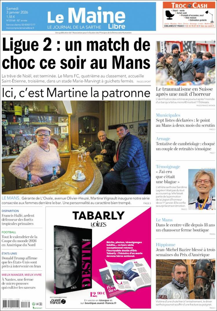 Portada de Le Maine Libre (Francia)