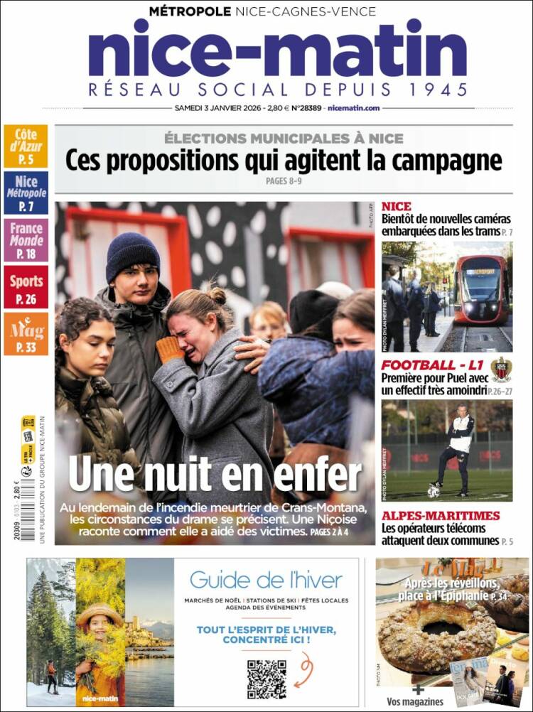 Portada de Nice-Matin (Francia)