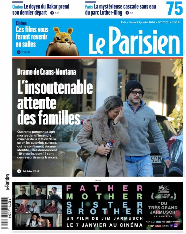 Portada de Le Parisien (Francia)
