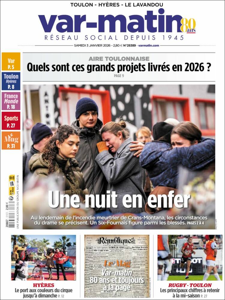 Portada de Var-Matin (Francia)