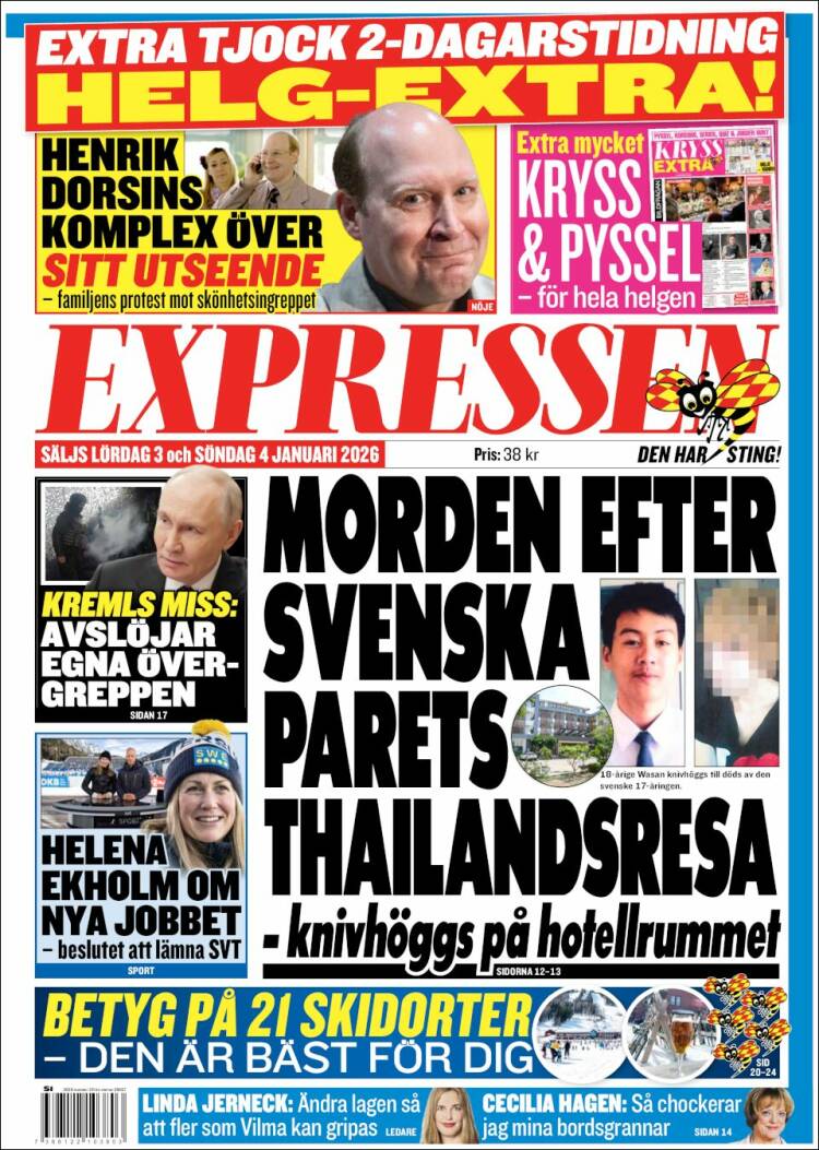 Portada de Expressen (Suecia)