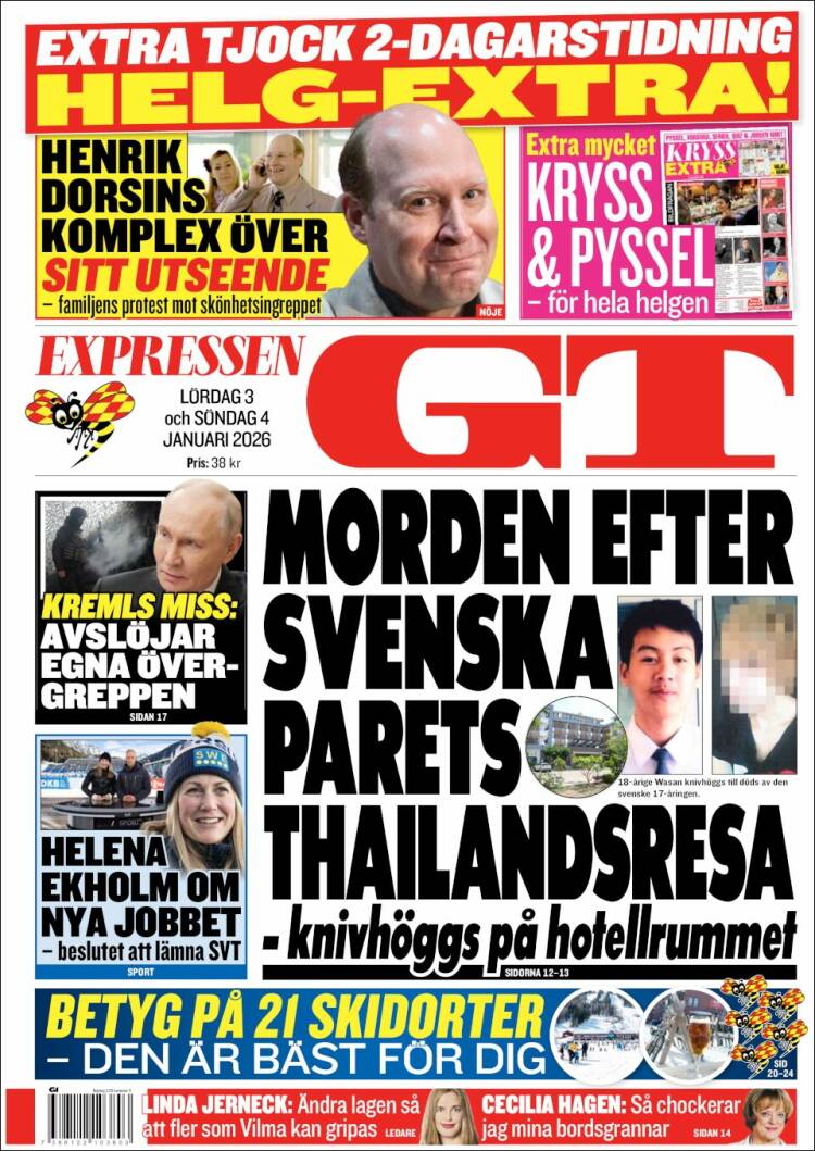 Portada de Göteborgstidningen (Suecia)