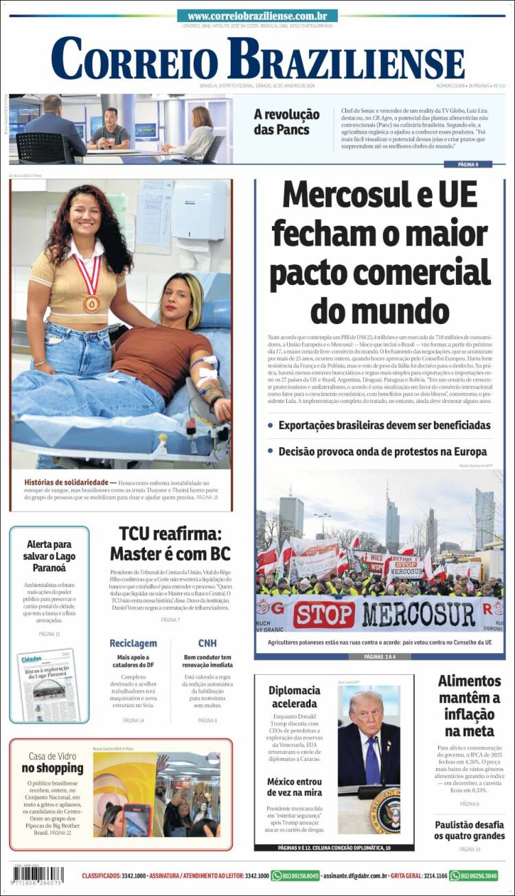 Portada de Correio Braziliense (Brasil)