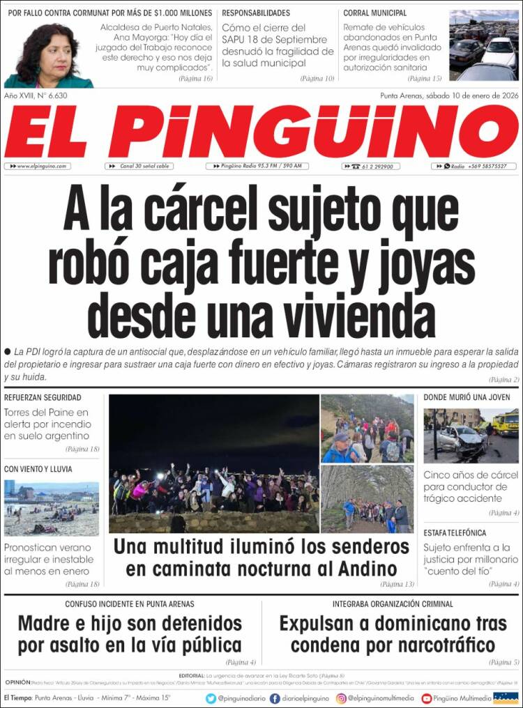 Portada de El Pingüino (Chile)