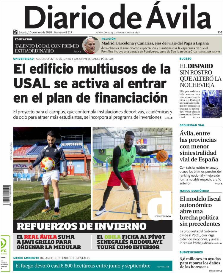 Portada de Diario de Ávila (Espa&ntilde;a)