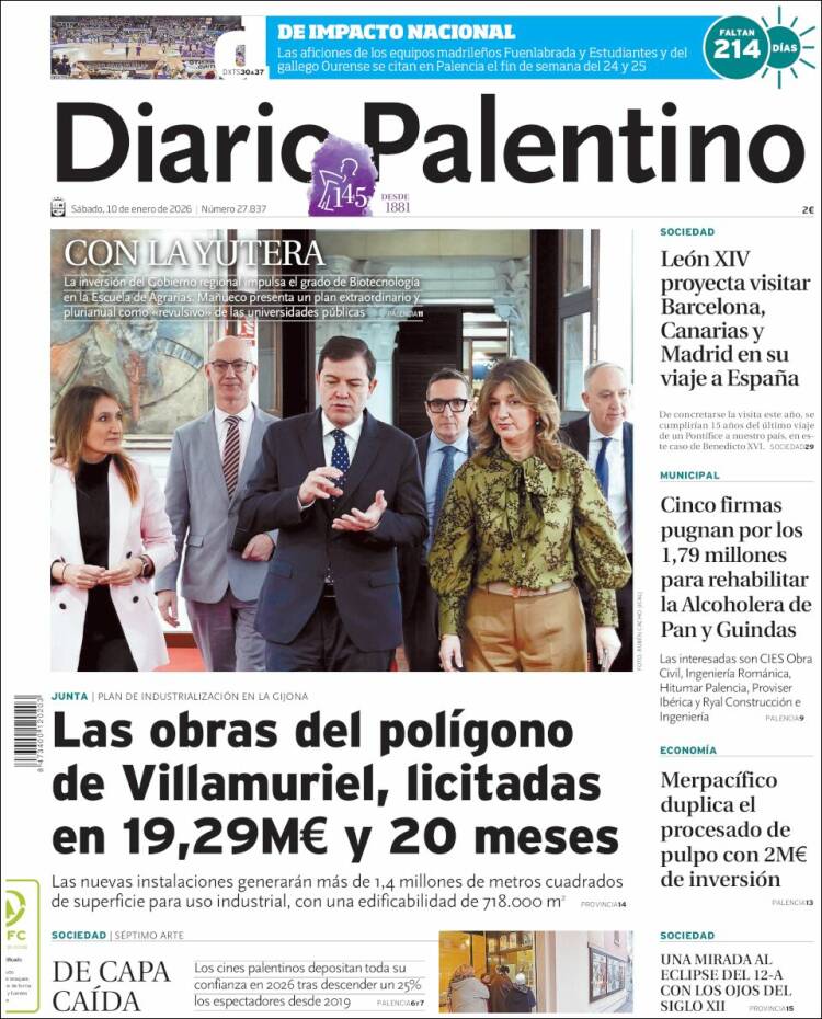 Portada de Diario Palentino (Espa&ntilde;a)