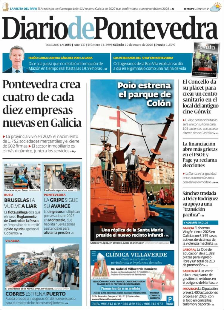 Portada de Diario de Pontevedra (Espa&ntilde;a)