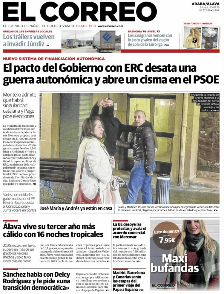 Portada de El Correo - Álava (Espa&ntilde;a)