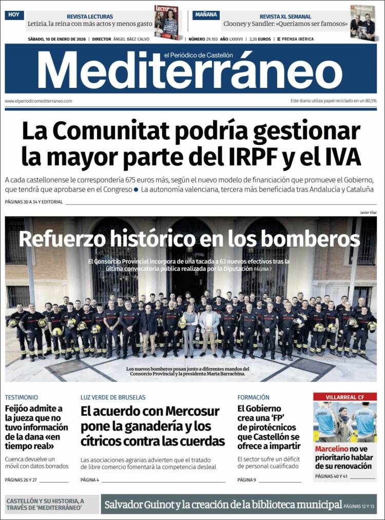 Portada de El Periódico Mediterraneo (Espa&ntilde;a)