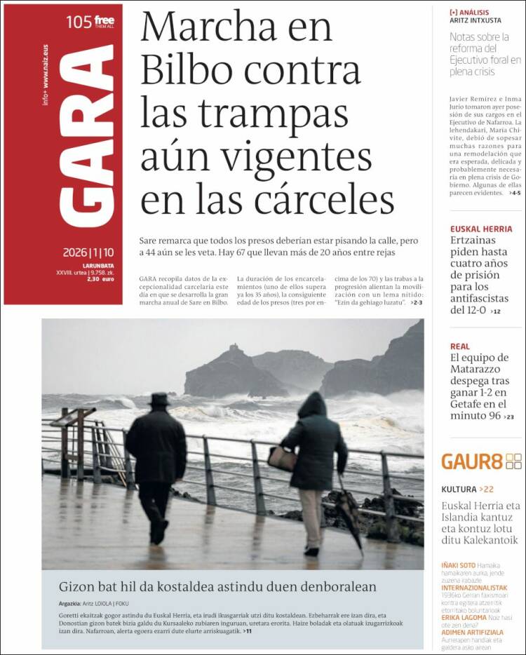 Portada de Gara (Espa&ntilde;a)