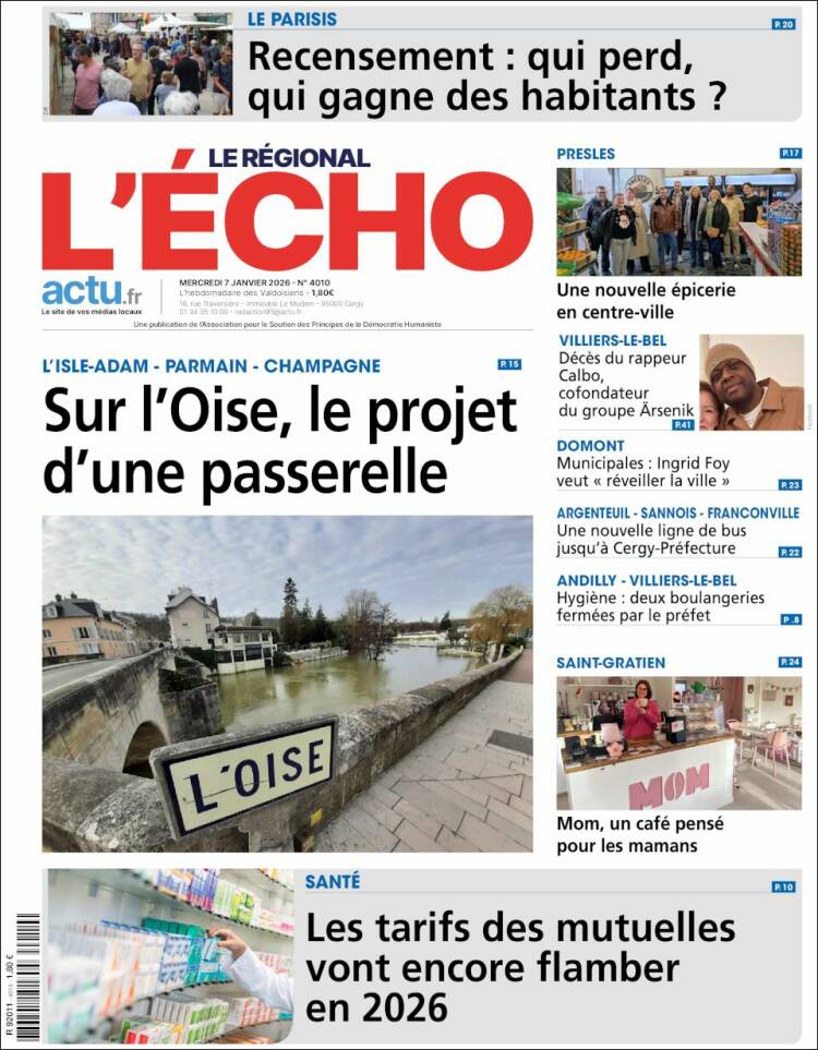 Portada de L'Echo de la Haute-Vienne (Francia)