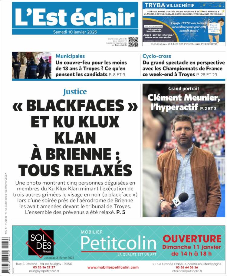 Portada de L'Est Eclair (Francia)