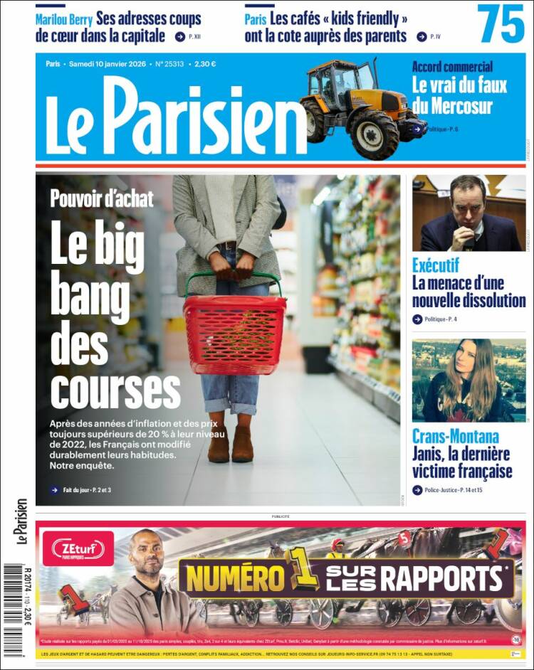Portada de Le Parisien (Francia)
