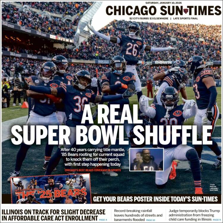 Portada de Chicago Sun-Times (USA)