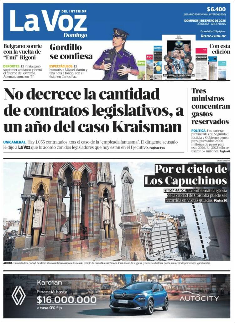 Portada de La Voz del Interior (Argentine)