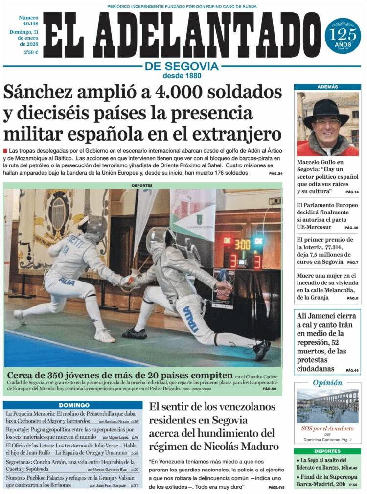Portada de El Adelantado de Segovia (Espa&ntilde;a)