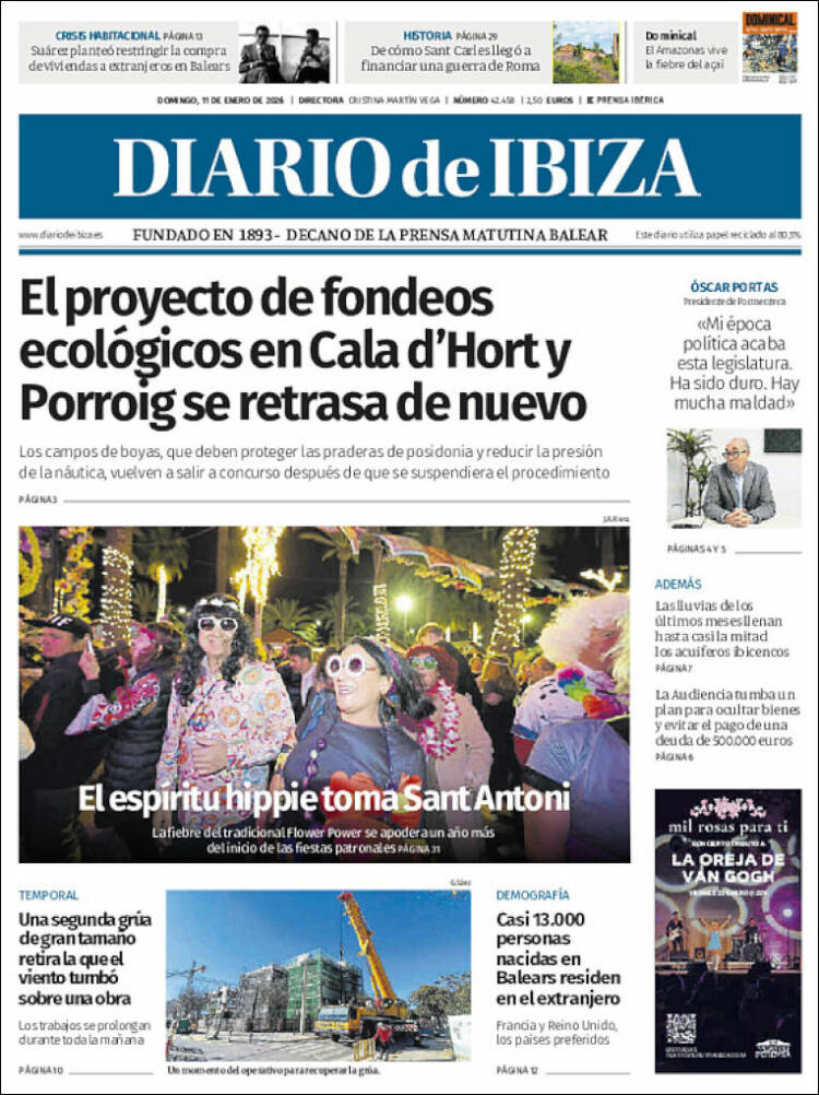 Portada de Diario de Ibiza (Espa&ntilde;a)