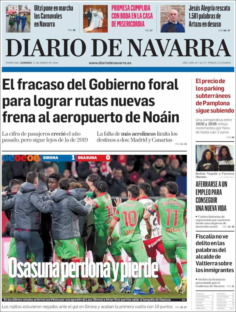 Portada de Diario de Navarra (Espa&ntilde;a)