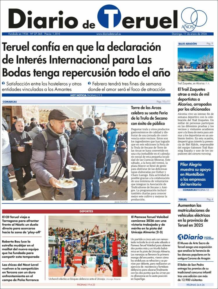 Portada de Diario de Teruel (Espa&ntilde;a)