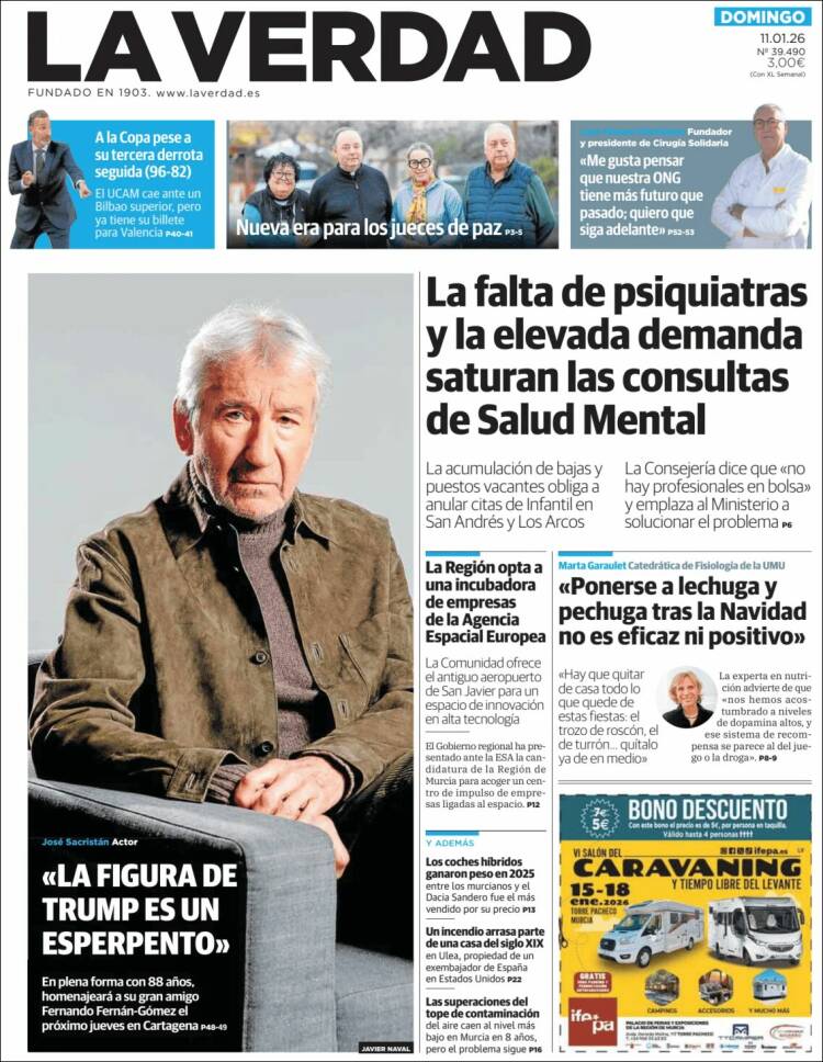 Portada de La Verdad de Murcia (Spain)