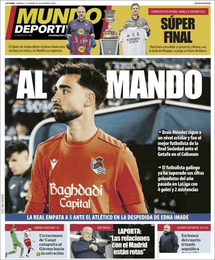 Portada de Mundo Deportivo Gipuzkoa (Espa&ntilde;a)