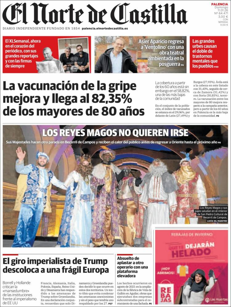 Portada de Norte de Castilla - Palencia (Espa&ntilde;a)