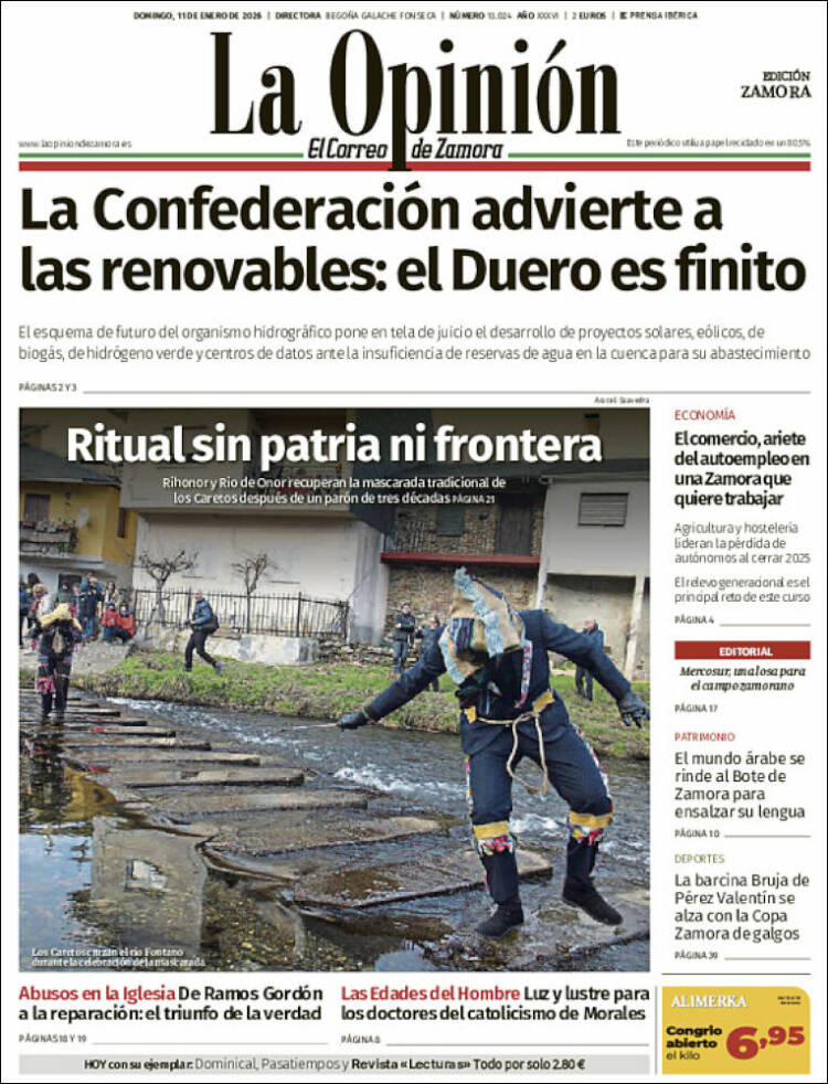 Portada de La Opinión - El Correo de Zamora (Espa&ntilde;a)