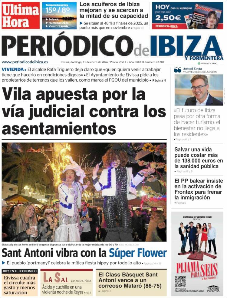 Portada de Periódico de Ibiza (Espa&ntilde;a)