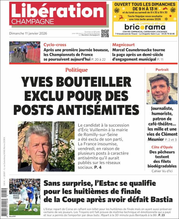 Portada de Libération Champagne (Francia)