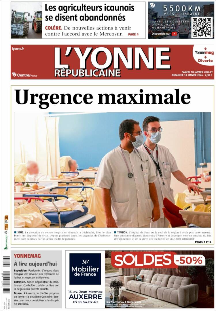 Portada de L'Yonne-Républicaine (Francia)
