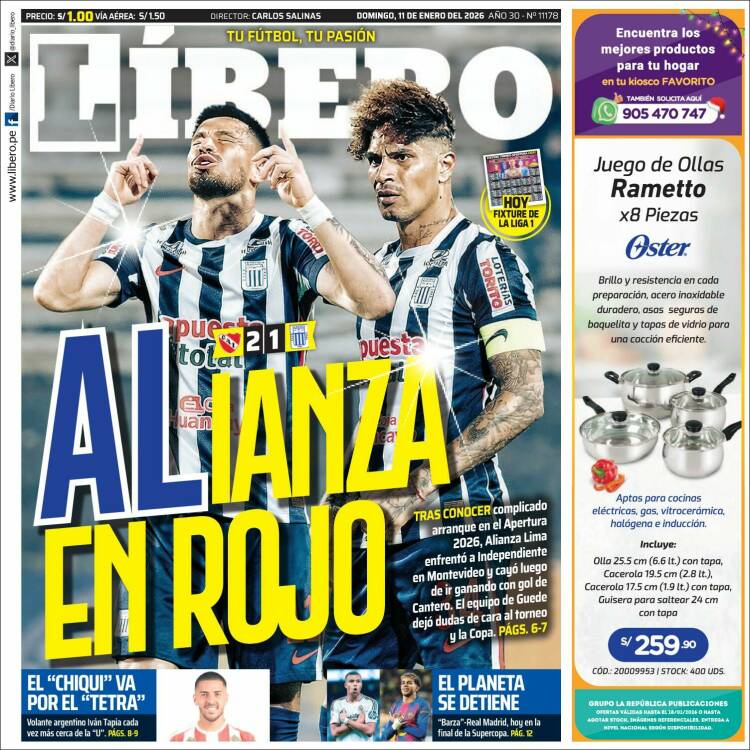 Portada de Líbero (Per&uacute;)