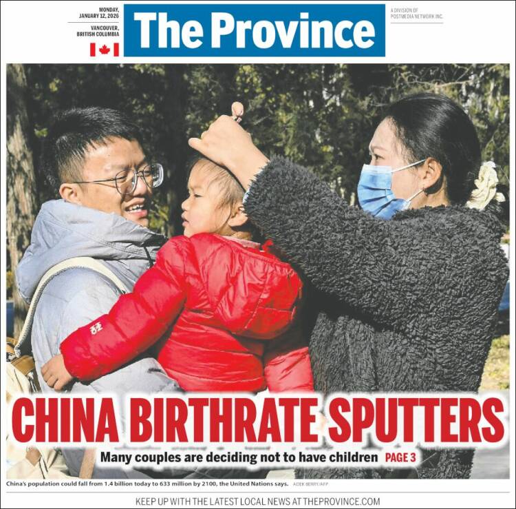 Portada de The Province (Canad&aacute;)