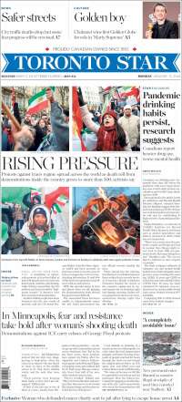 Portada de The Toronto Star (Canada)