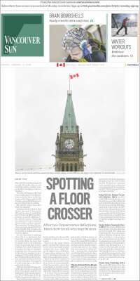 Portada de The Vancouver Sun (Canada)