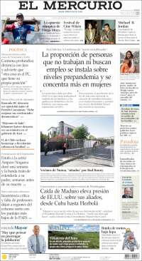 Portada de El Mercurio (Chile)