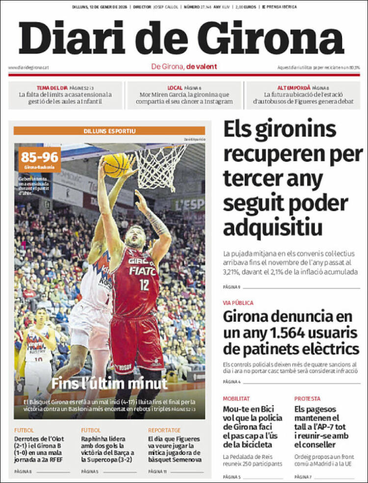 Portada de Diari de Girona (Espa&ntilde;a)