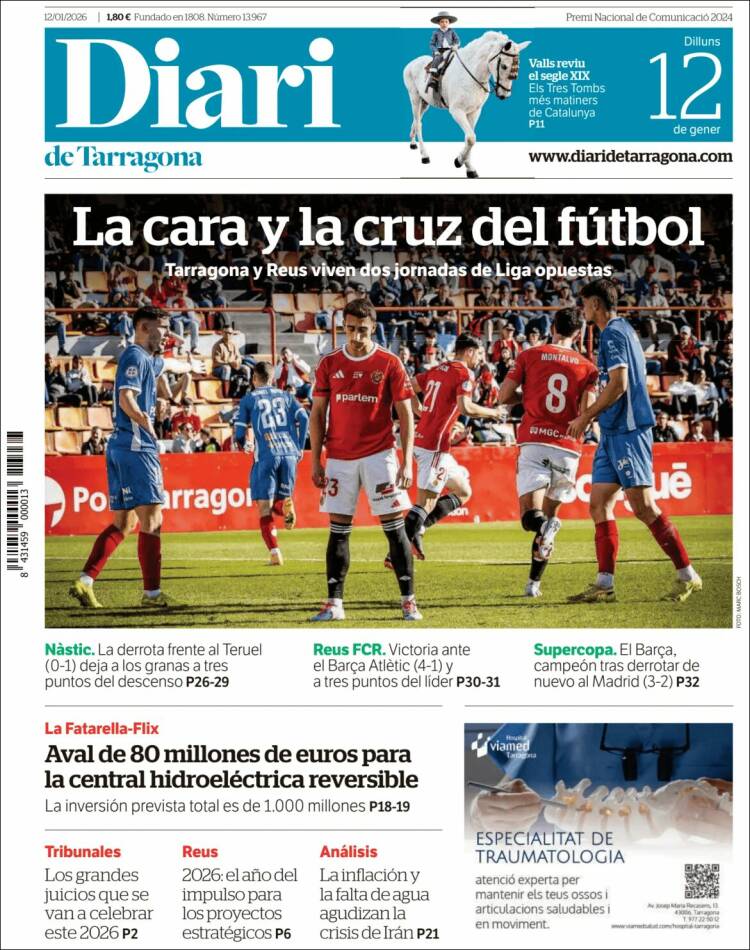 Portada de Diari de Tarragona (Espa&ntilde;a)