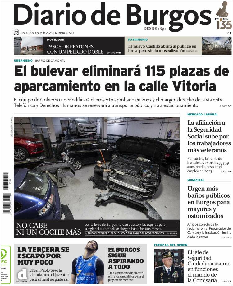 Portada de Diario de Burgos (Espa&ntilde;a)