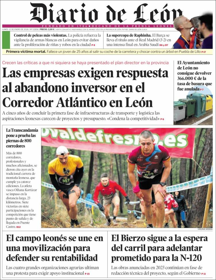 Portada de Diario de León (Espa&ntilde;a)