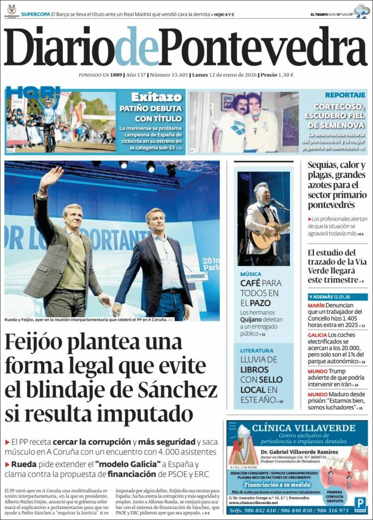 Portada de Diario de Pontevedra (Espa&ntilde;a)