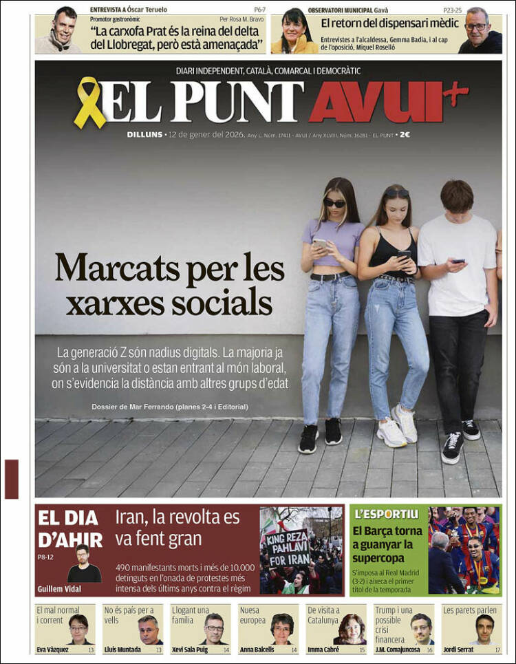 Portada de El Punt Avui (Espa&ntilde;a)