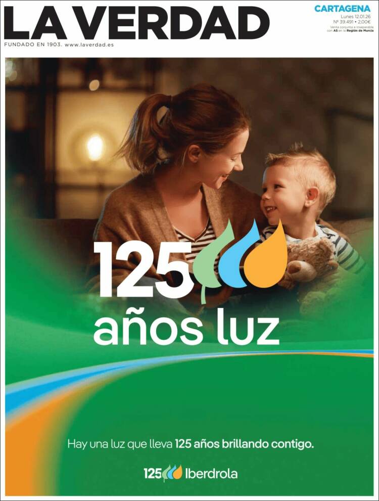 Portada de La Verdad de Cartagena (Espa&ntilde;a)