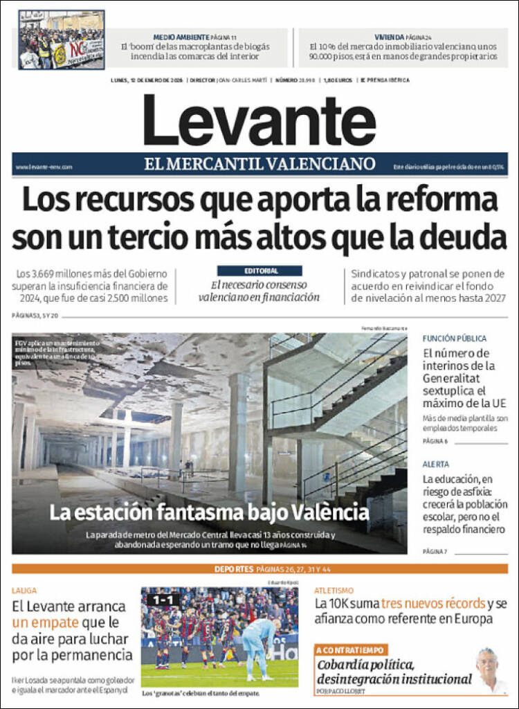 Portada de Levante (Espa&ntilde;a)