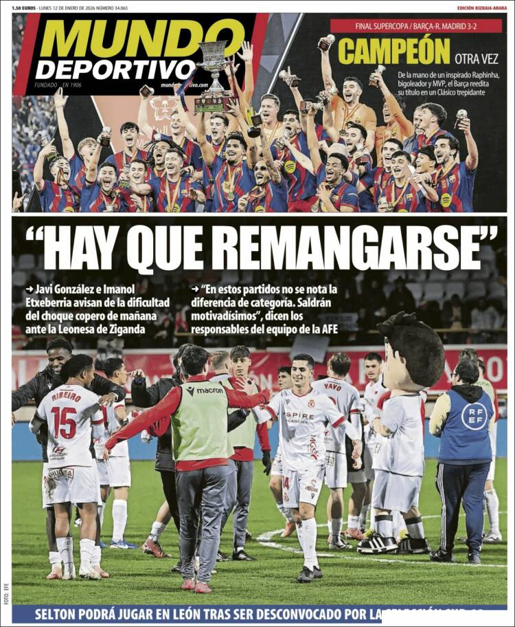 Portada de Mundo Deportivo Bizkaia (Espa&ntilde;a)