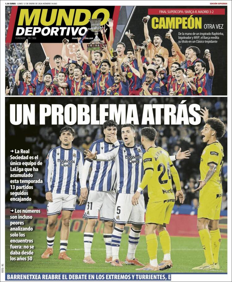 Portada de Mundo Deportivo Gipuzkoa (Espa&ntilde;a)