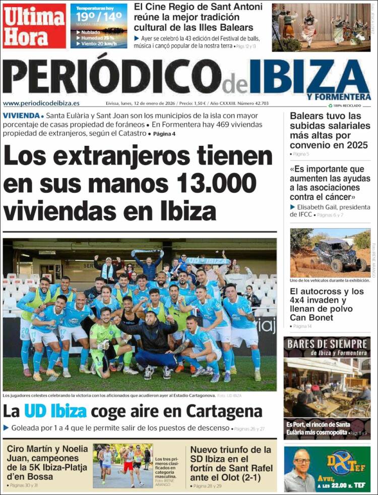 Portada de Periódico de Ibiza (Espa&ntilde;a)