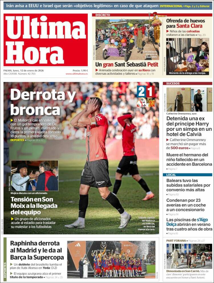 Portada de Última Hora (Espa&ntilde;a)