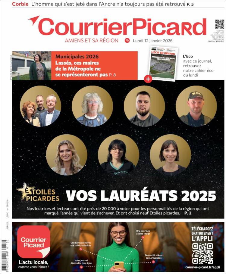 Portada de Courrier Picard (Francia)